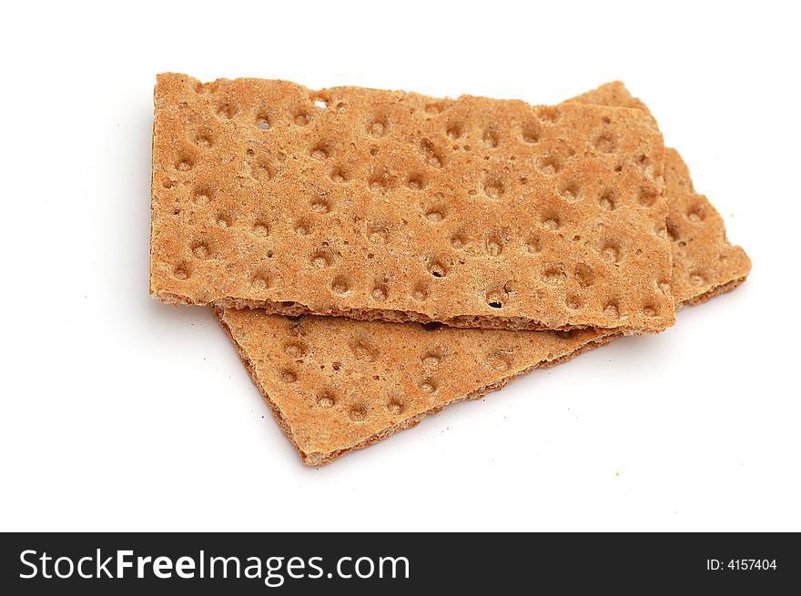 Some crispbreads isolated on whire