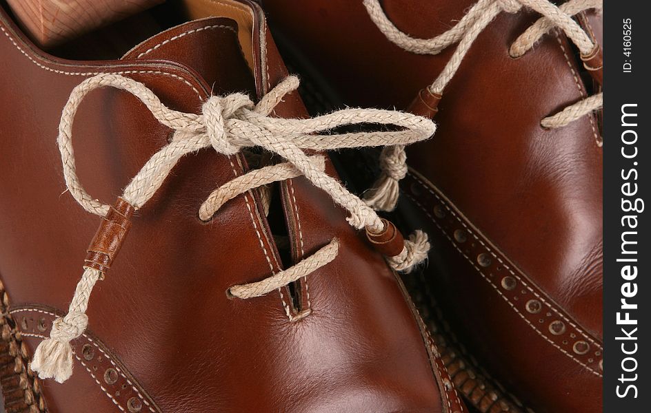 Beautiful brown handmade shoes from italy. Beautiful brown handmade shoes from italy