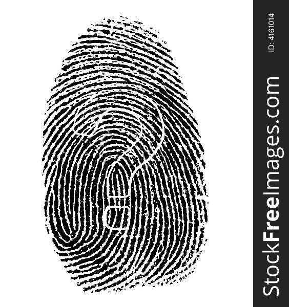 Fingerprint with a question mark