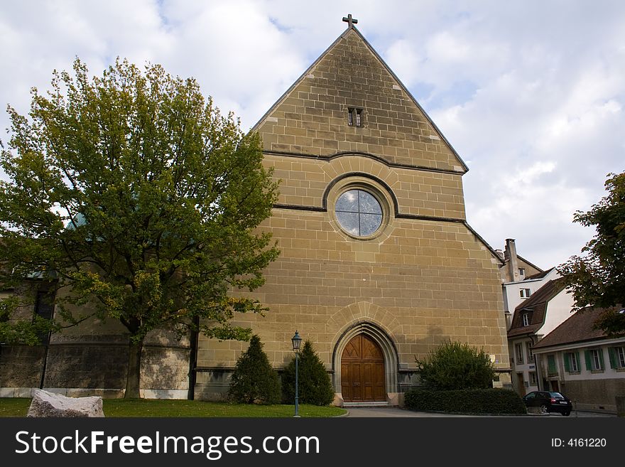 Catholic church located in the old part of Fribourg. Switzerland. Catholic church located in the old part of Fribourg. Switzerland.