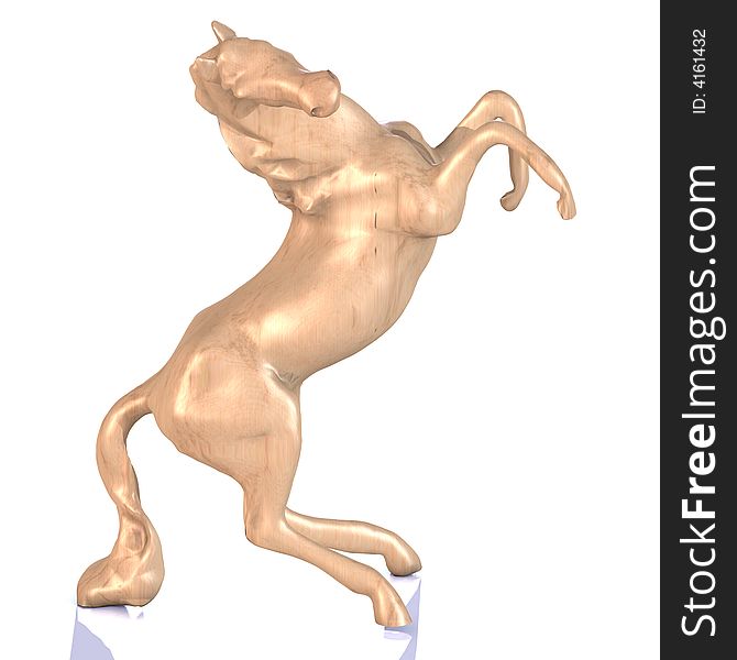 Rendered Image of a horse with Clipping Path. Rendered Image of a horse with Clipping Path