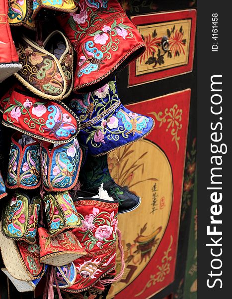 Small pocket shoes.Exquisite, Now,it is one kind of works of art in China.
