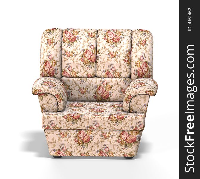 Comfortable arm chair (single) with Clipping Path