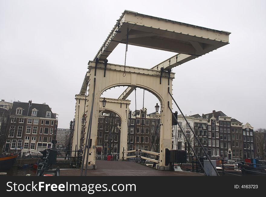 Amsterdam canals in the city center