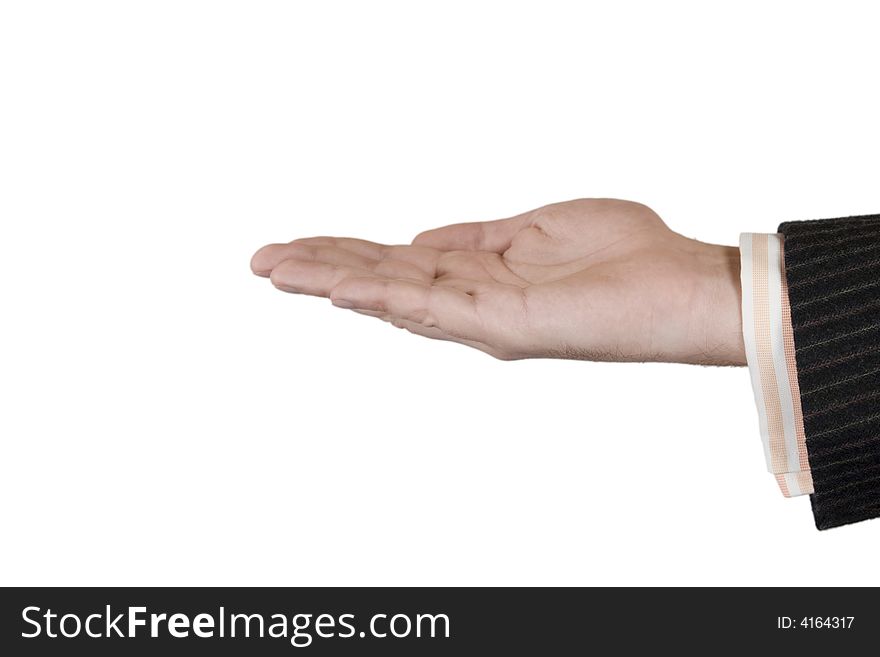 Human Hand. Isolated on white background