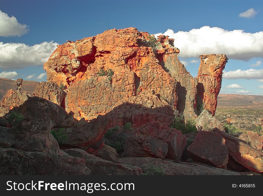 Stone Camel in desert of South Africa under cloudy sky. Stone Camel in desert of South Africa under cloudy sky