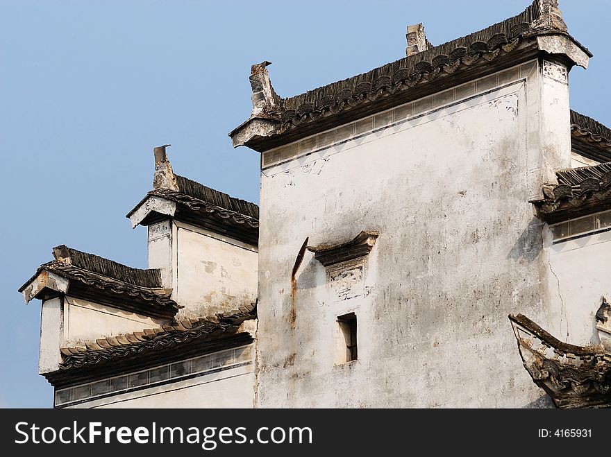 Hong cun is located in the south of Anhui,china. This is the traditional wall of a village house. Hong cun is located in the south of Anhui,china. This is the traditional wall of a village house.