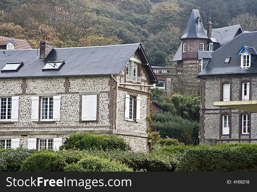 French historical village in an isolated area of Normandy. French historical village in an isolated area of Normandy