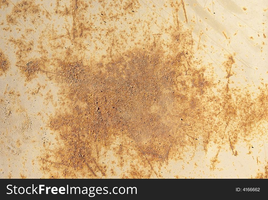 Rusted, scratched, dusty metal background or texture design element. Rusted, scratched, dusty metal background or texture design element