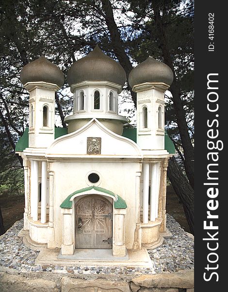 Little church maquete very common in crete island greece. Little church maquete very common in crete island greece