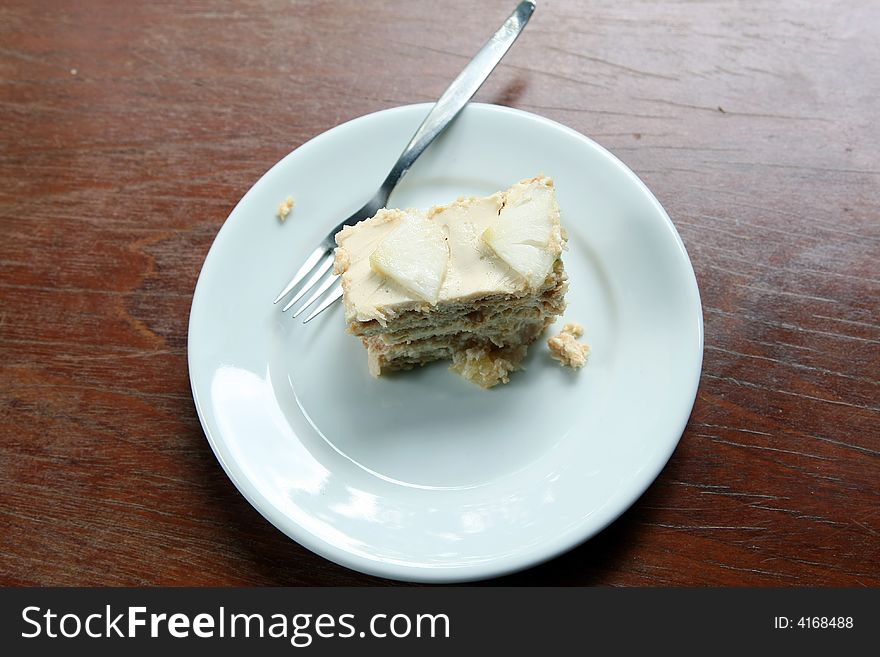 Pineapple pie done with dry fruits, and pineapple