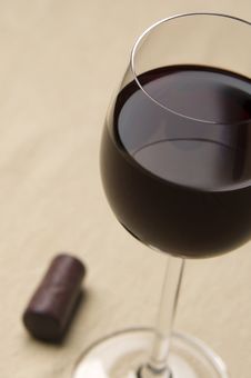 Red Wine In Glas Royalty Free Stock Photo