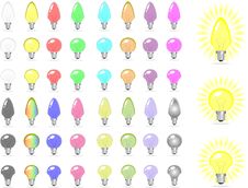 Color Bulbs Royalty Free Stock Image Color Bulbs Royalty Free Stock Image
