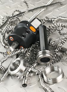 Lathe Tool And Gauge Royalty Free Stock Image Lathe Tool And Gauge Royalty Free Stock Image
