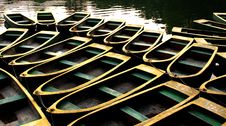 Boats Anchoring In A Lake Stock Image