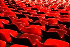 Curves Of Red Seats Stock Photo