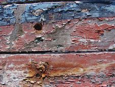 Red And Blue Peeling Paint Royalty Free Stock Images