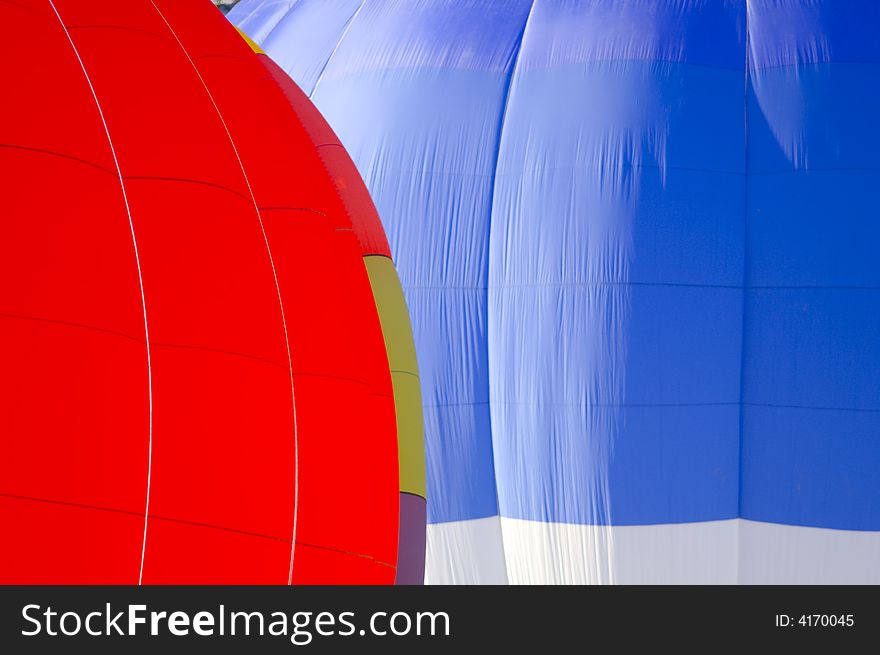 Hot air balloon on the ground. Hot air balloon on the ground