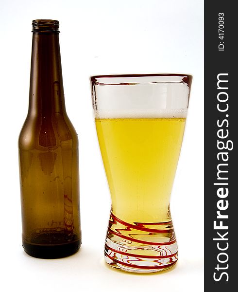 Beer Bottle and Glass
