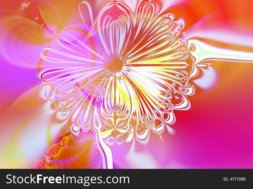 Colorful lines of an abstract floral background. Colorful lines of an abstract floral background