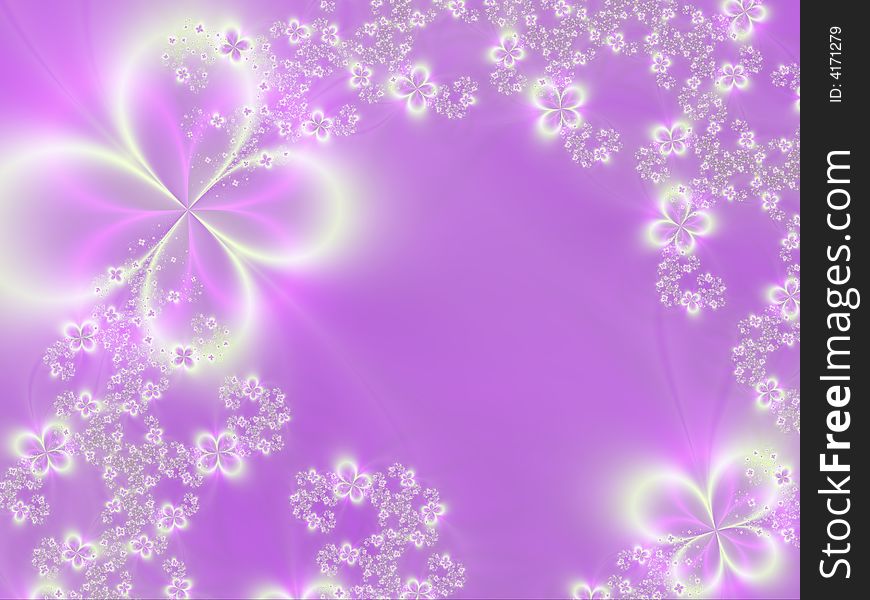 Fractal image of flowers' decoration