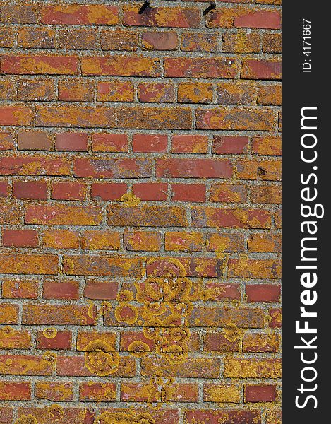 Old red brick wall background. Old red brick wall background