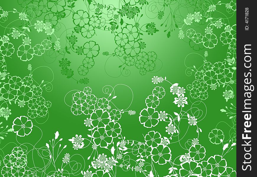 Illustration of foliage abstract in green background. Illustration of foliage abstract in green background