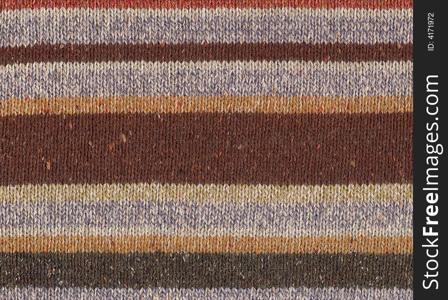 Colorful Striped Woollen Cloth.