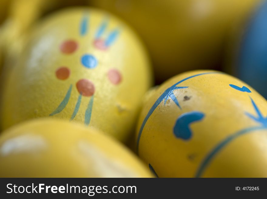Easter eggs close up