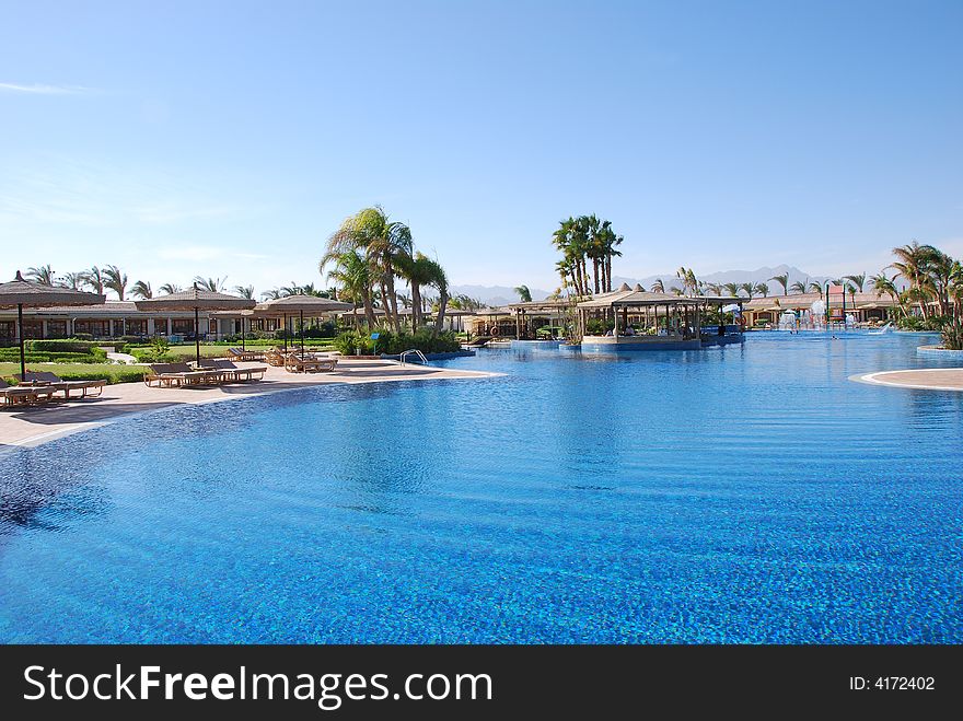 Luxurious swimming pool in Sharm el Shekh Hotel. Luxurious swimming pool in Sharm el Shekh Hotel