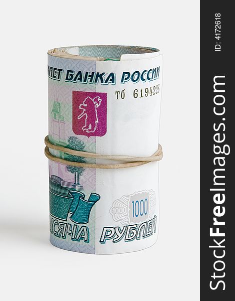 1000-rouble bill roll