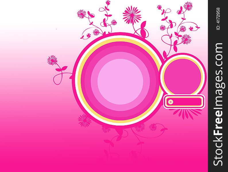 Background pink, flowers and Ornamente. Background pink, flowers and Ornamente