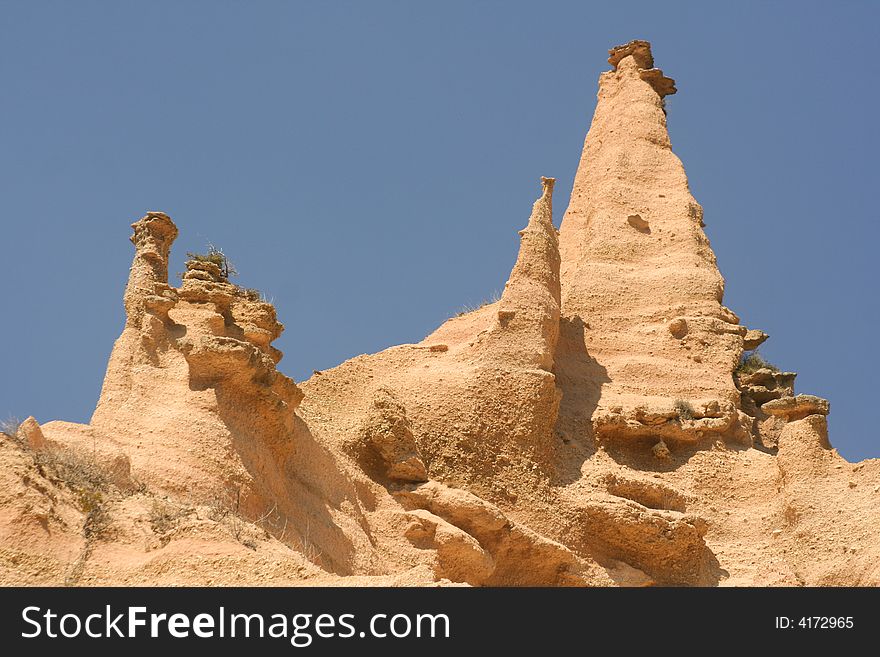 Unusual eroded shapes of Lamme Rosse in the Marche region of Italy. Unusual eroded shapes of Lamme Rosse in the Marche region of Italy