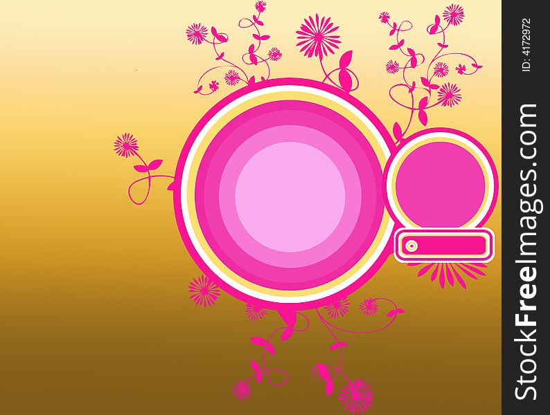 Background pink, flowers and Ornamente. Background pink, flowers and Ornamente