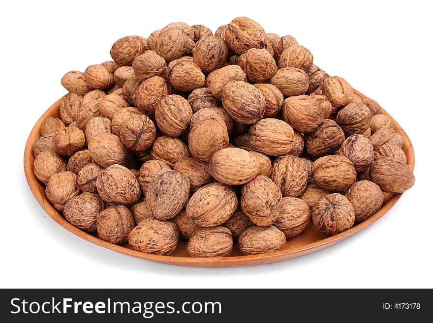 Walnuts isolated on white background. Walnuts isolated on white background