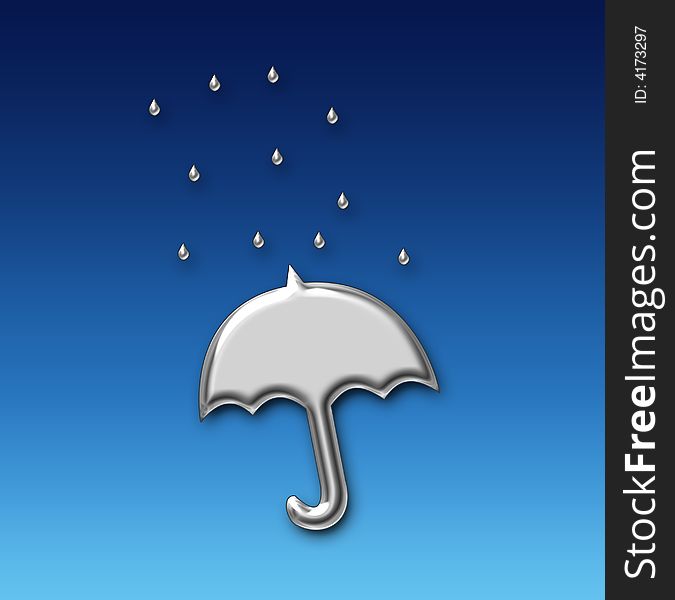 3D Logo Presentation Umbrella, Weather. 3D Logo Presentation Umbrella, Weather