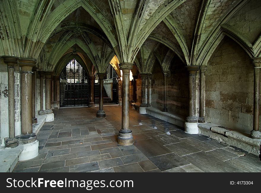 Medieval westminster abbey in London