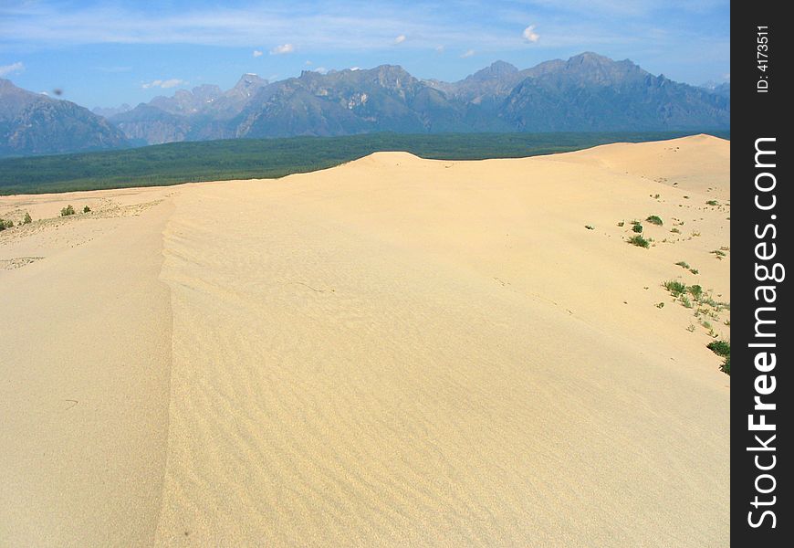 Dune of sand in chara desert. Dune of sand in chara desert