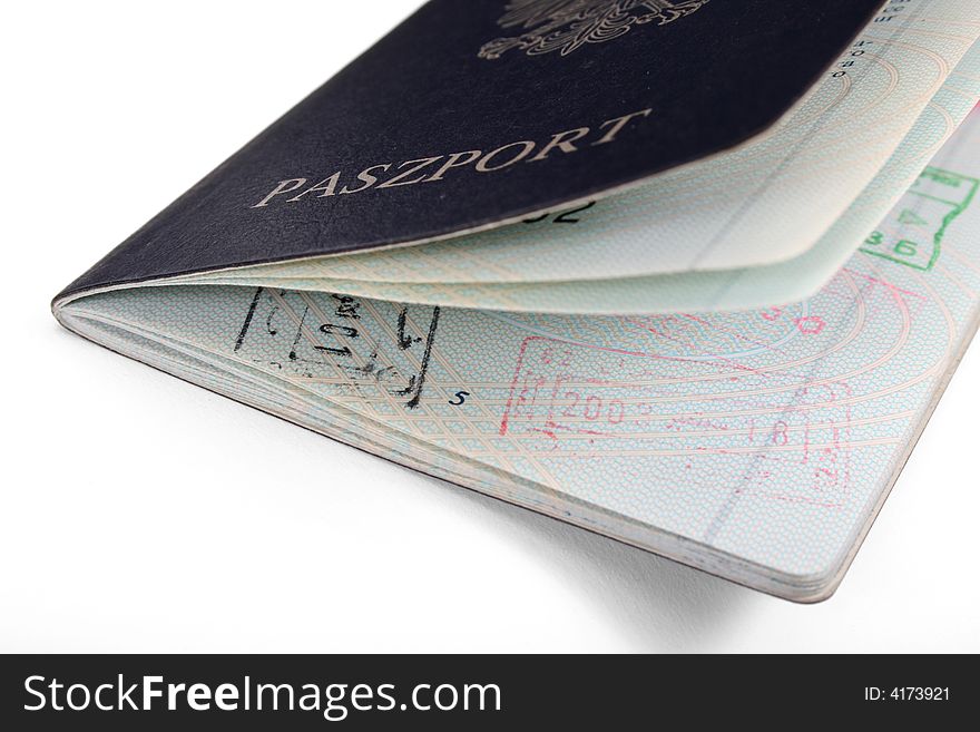 Polish Passports on black background