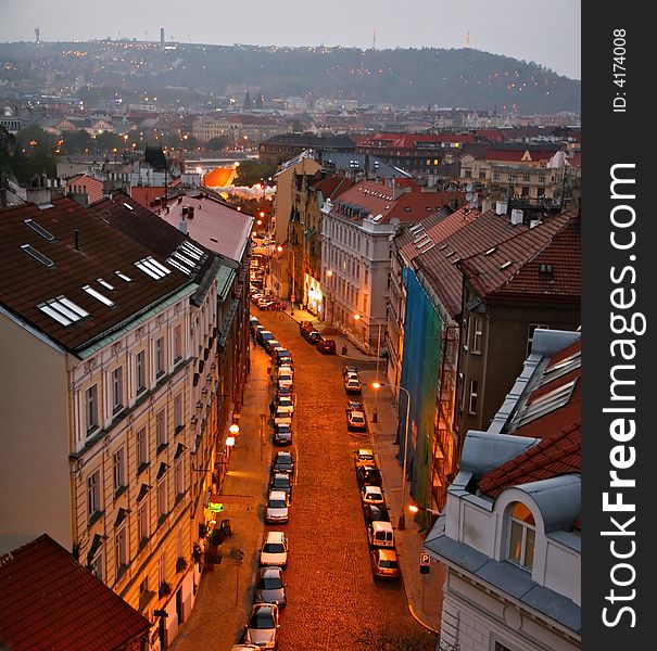 Old Prague city at afternoon. Old Prague city at afternoon