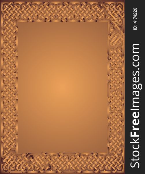 Abstract gold frame -  illustration