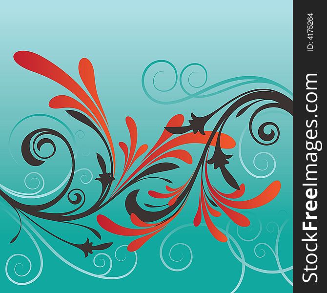 Vector ornament In flower style. Vector ornament In flower style