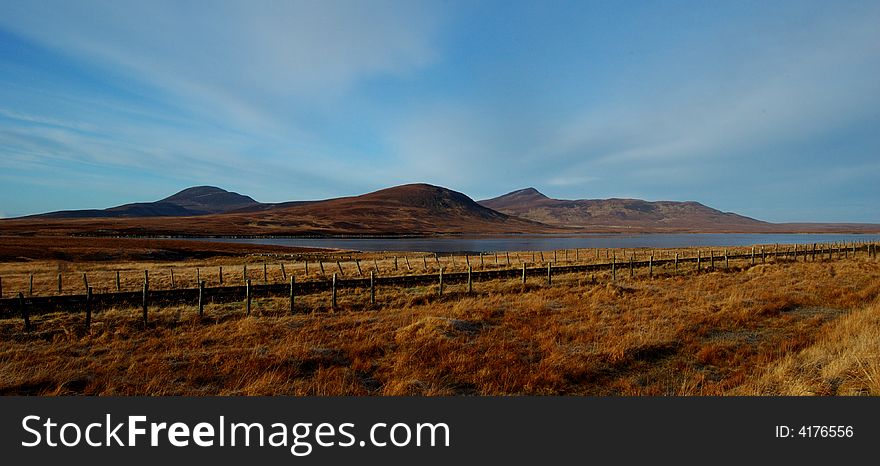 View of Caithness Moor,Scotland,Uk.