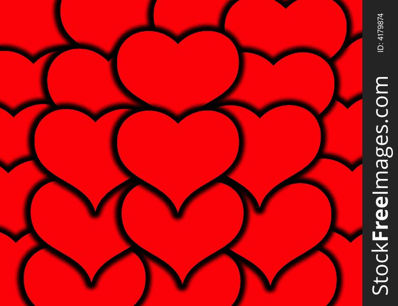 An image of a set of heart symbols, it would be good for images involving romantic concepts and valentines day. An image of a set of heart symbols, it would be good for images involving romantic concepts and valentines day.