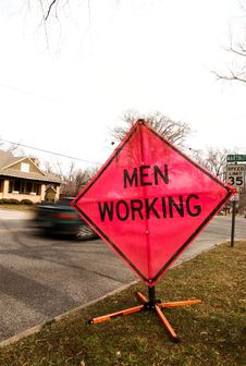 Men Working Sign 02 Royalty Free Stock Photography Men Working Sign 02 Royalty Free Stock Photography