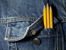 Pencils In The Pocket Royalty Free Stock Images Pencils In The Pocket Royalty Free Stock Images