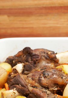 Lamb Shanks Cooked With Potatoes Stock Images Lamb Shanks Cooked With Potatoes Stock Images