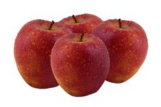 Four Red Apples Royalty Free Stock Image Four Red Apples Royalty Free Stock Image