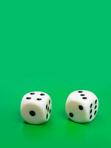 Two Gambling Dices Stock Image