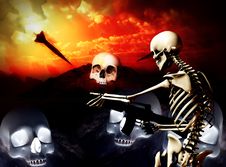 War Skeleton War Background Stock Photo War Skeleton War Background Stock Photo